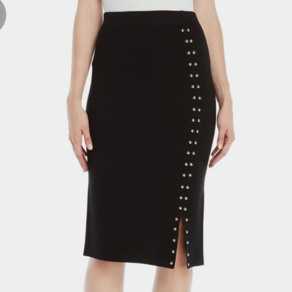 Vila Milano Dresses & Skirts - Vila Milano black studded pencil skirt NWT